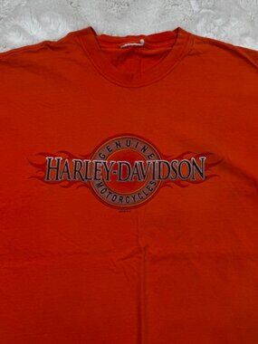 Harley Davidson Men's T-Shirt Orange Chillicothe Ohio Biker Motorcycle Size XL